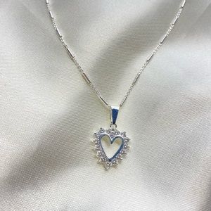 Sterling silver heart necklace
